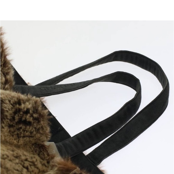 CHANEL FUR HANDBAG BROWN PREOWNED w/ Pouch - Picture 13 of 15